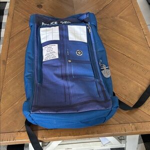 Blue TARDIS Backpack